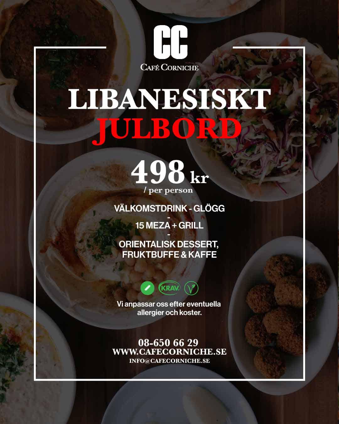 Jul & Nyår Café Corniche Libanesiskt när det är som bäst